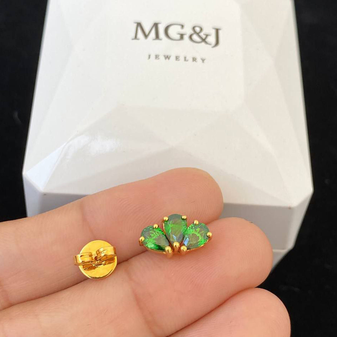Green Stone Earrings