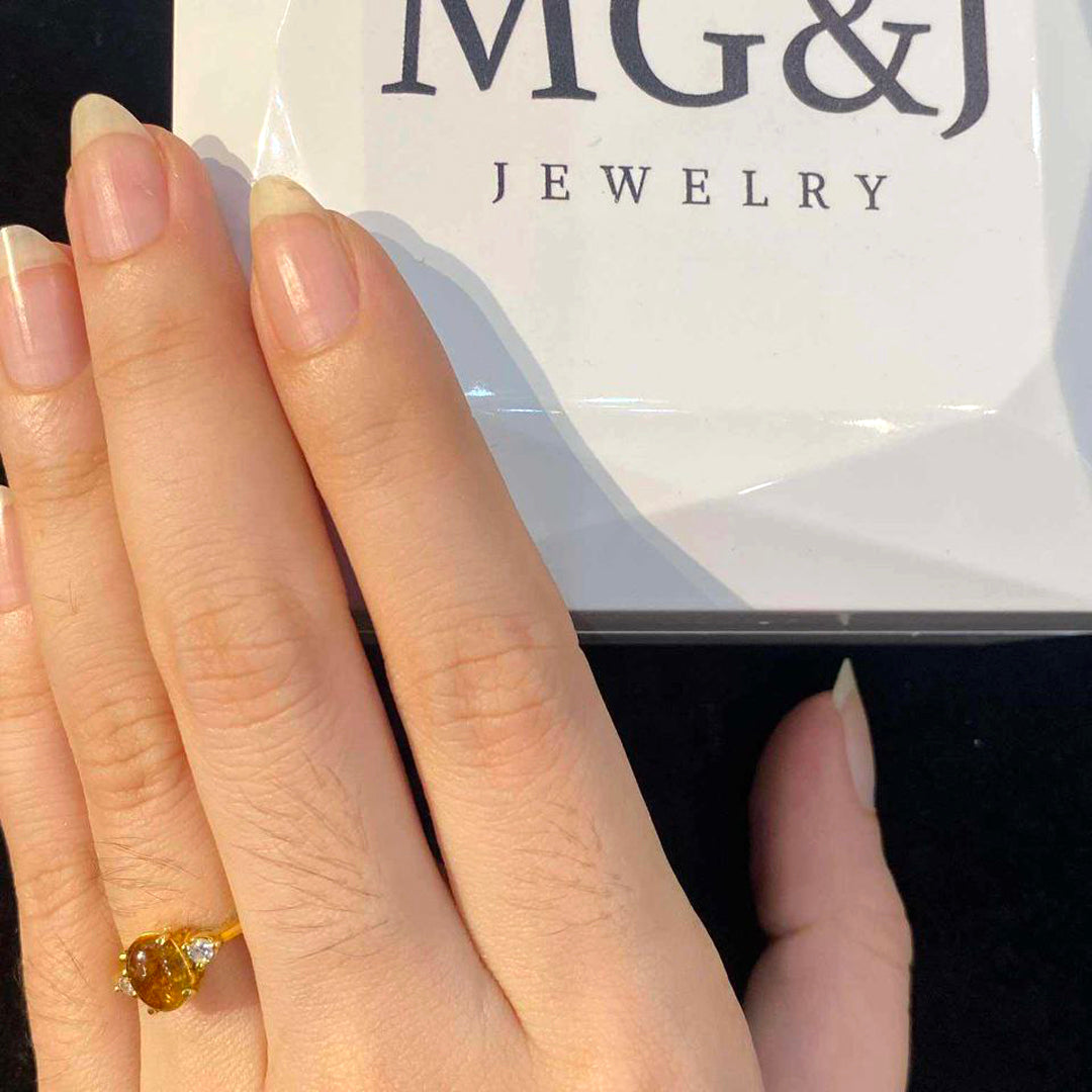 Tourmaline and Diamond Ring
