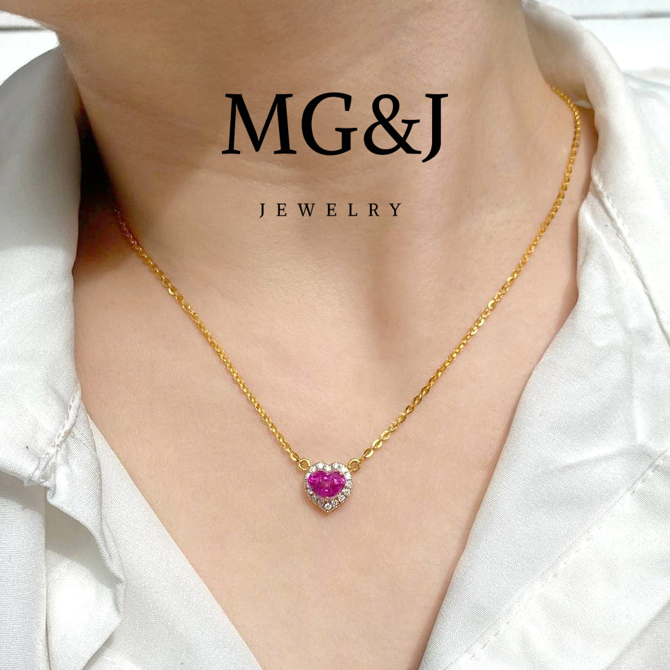 Pink Heart Necklace