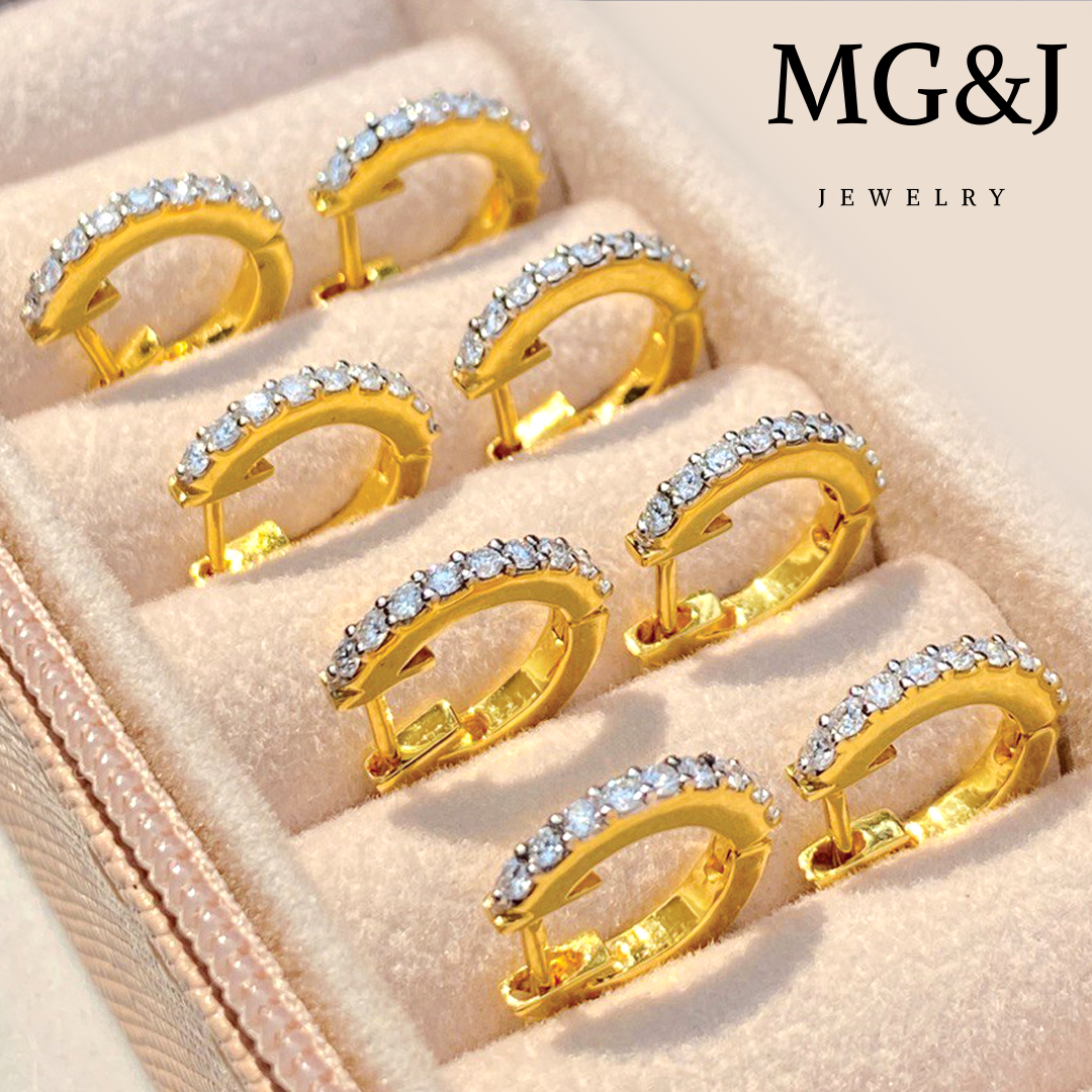 Diamonds Huggies Earrings
