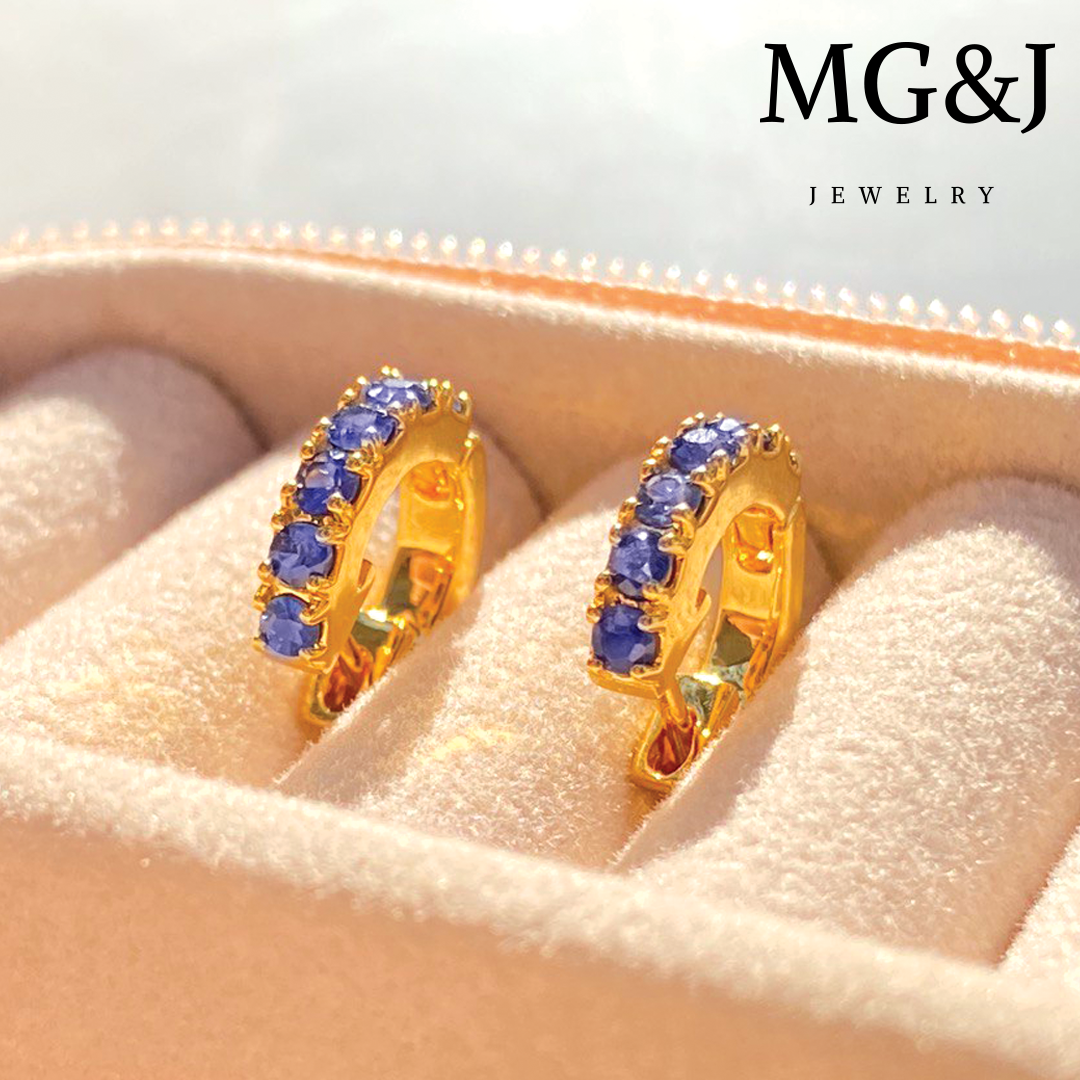 Sapphire Huggies Earrings