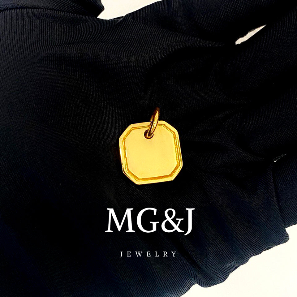 Octagon Gold Statement Pendant