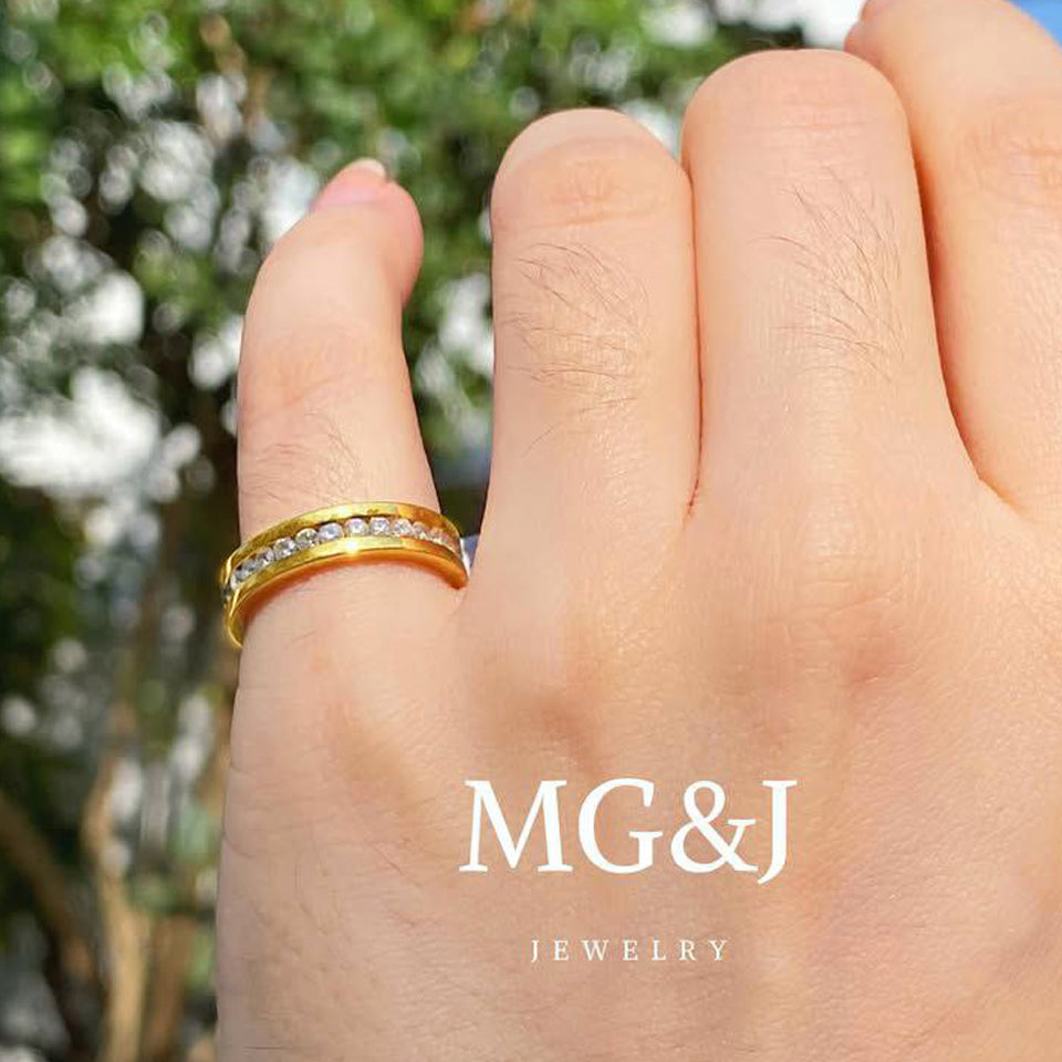 Gold and Diamond Full Eternity Ring