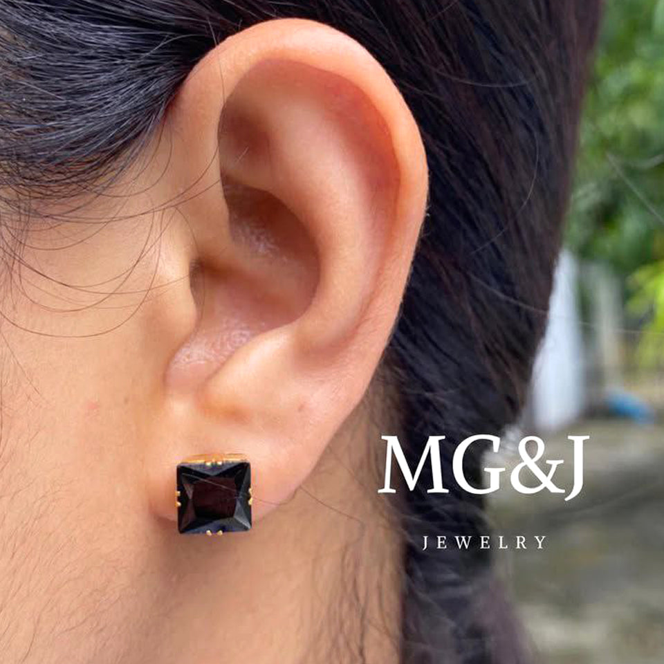 Black Stone Earrings