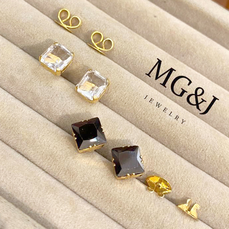 Black Stone Earrings