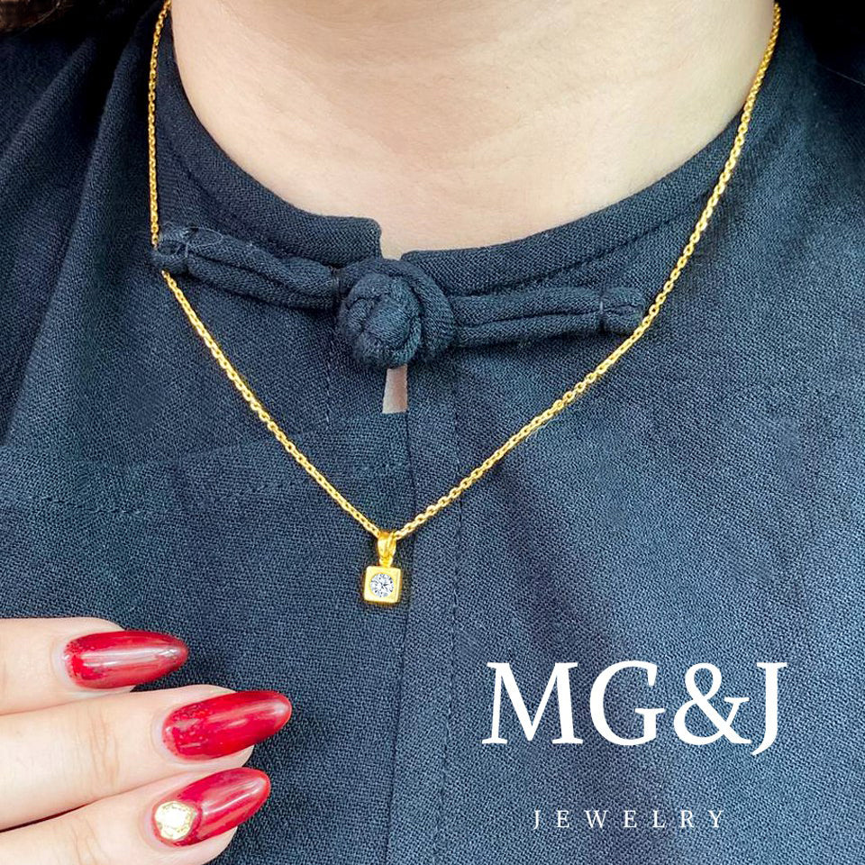 Minimalist Diamond Pendant