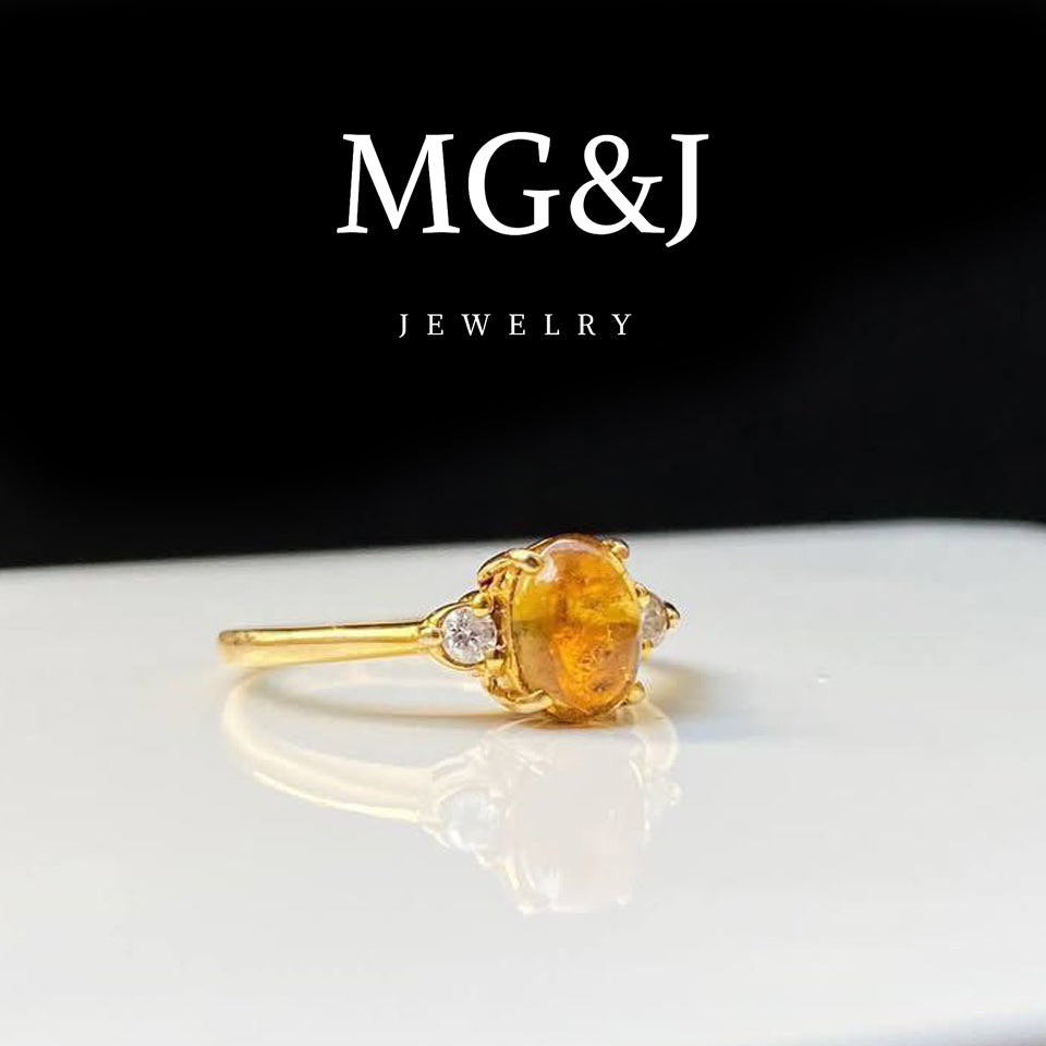 Tourmaline and Diamond Ring