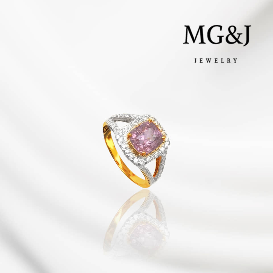 Pink Spinel and Diamonds Ring(Sparkle)