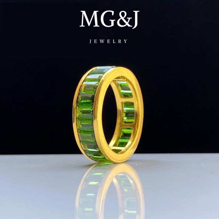 Diopside Eternity Ring