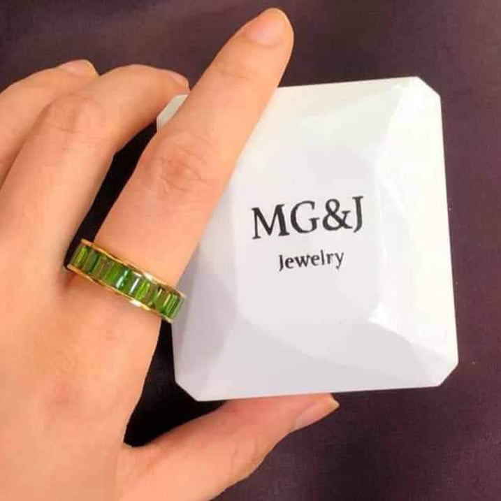 Diopside Eternity Ring