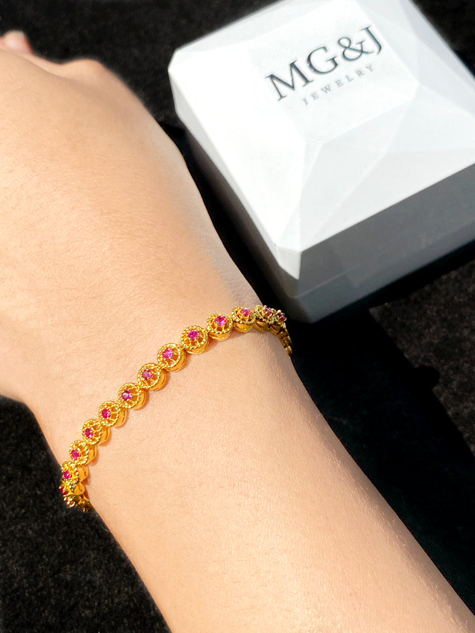 Crimson Bloom Bracelet