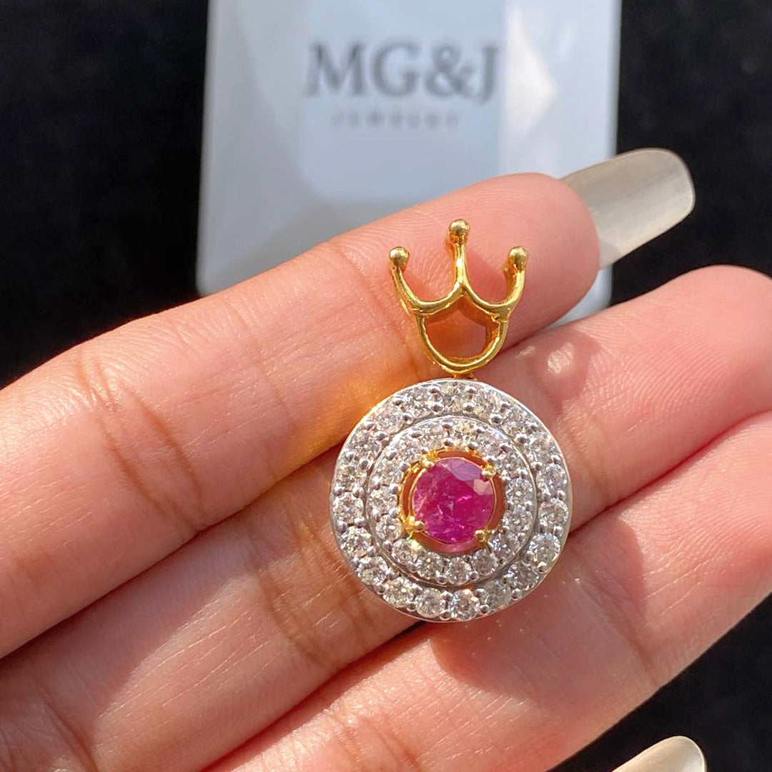 Ruby Crown Pendant