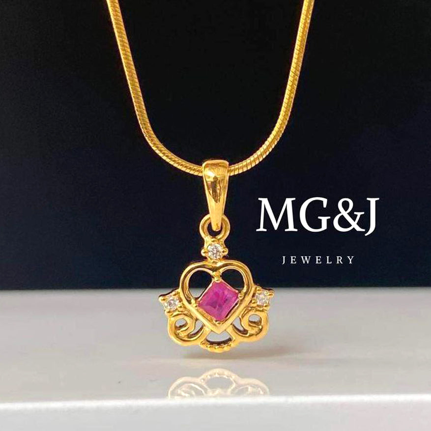 Ruby Crown Pendant
