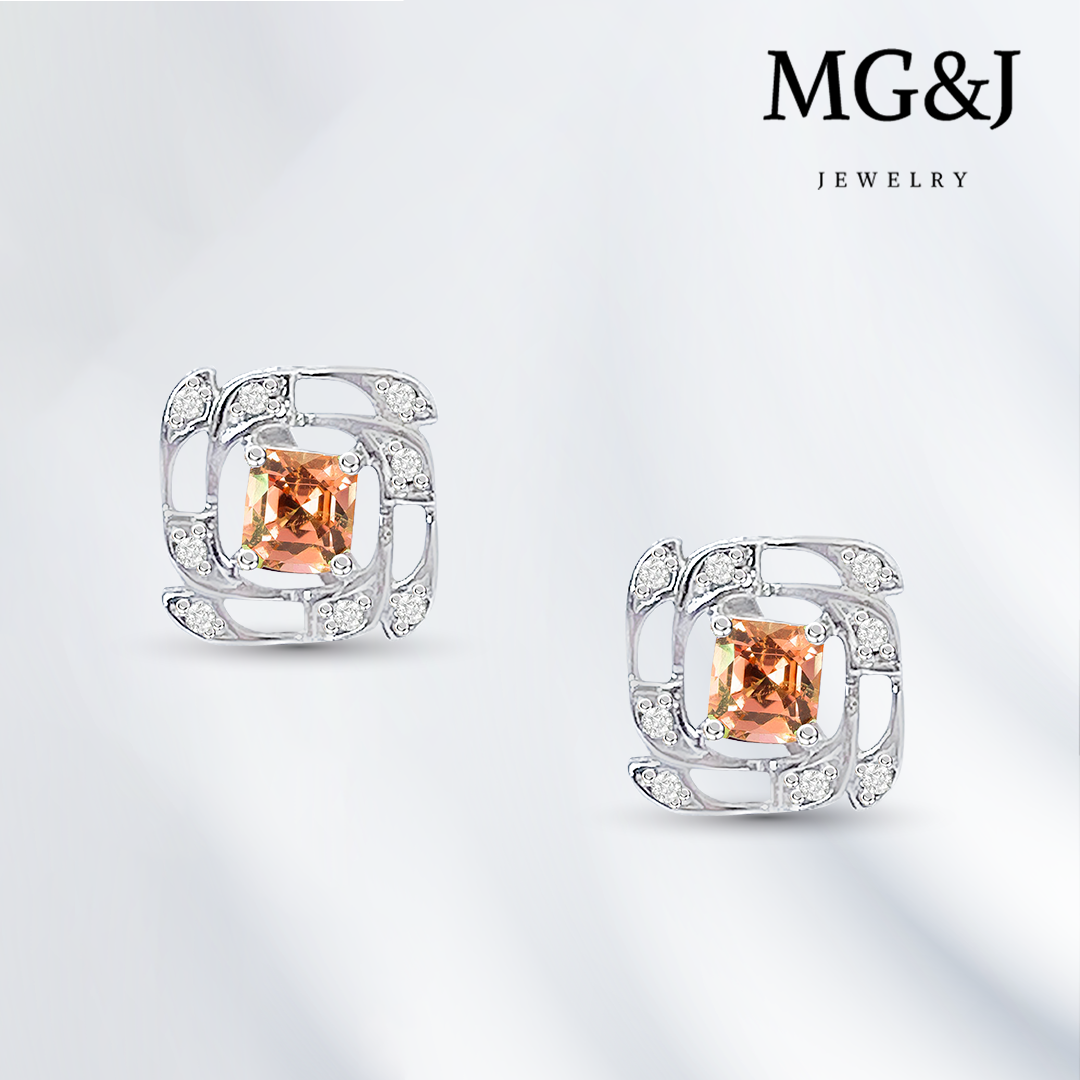 Spinel Sat Kyar Diamond Earrings
