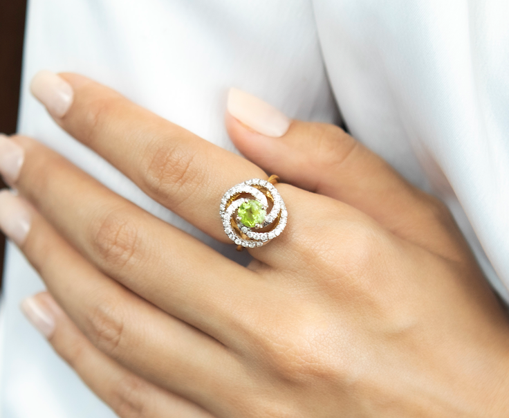 Diamond Hurricane Ring