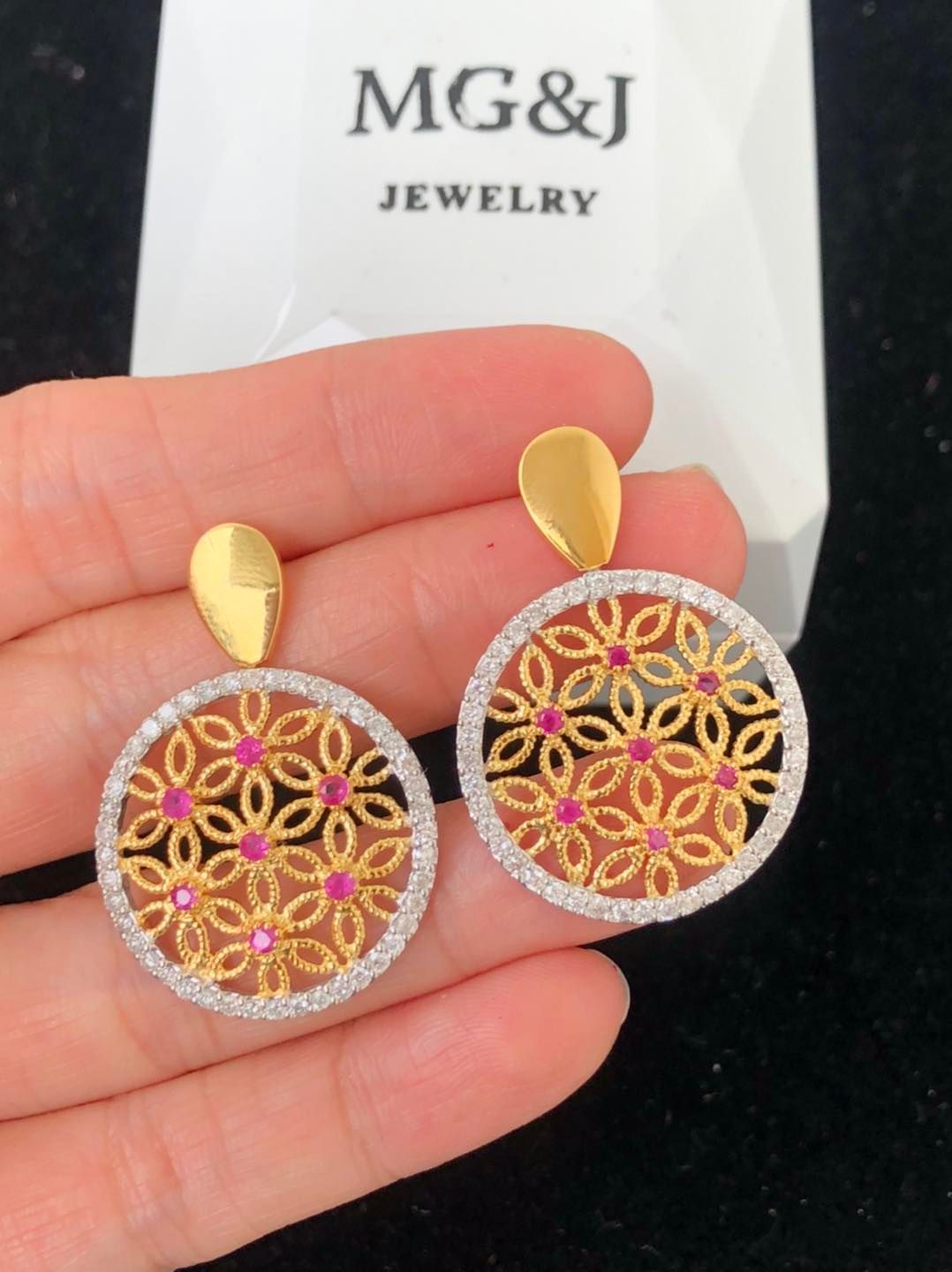 Rubies and Diamonds Earrings