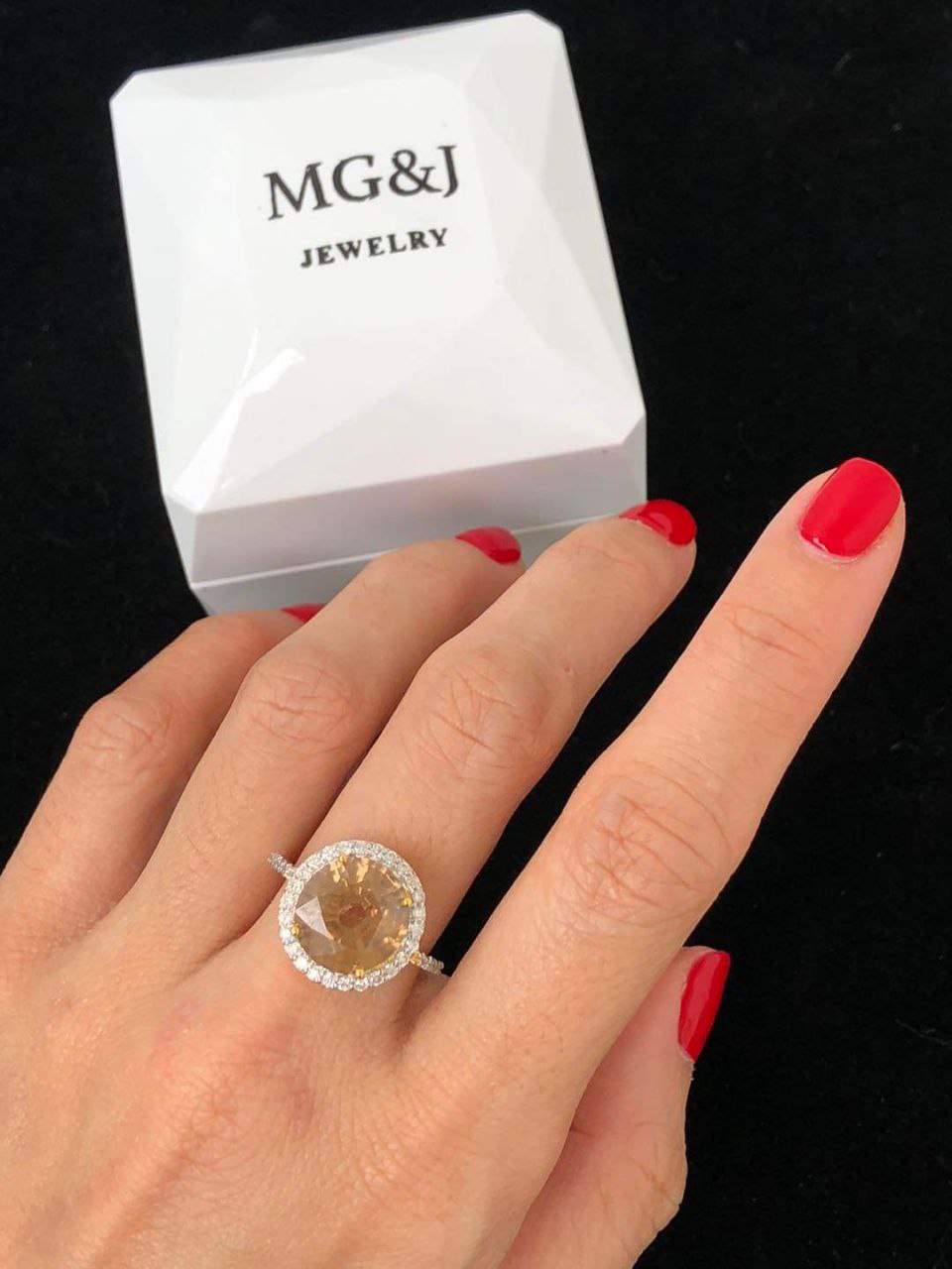 Zircon and Diamond Ring