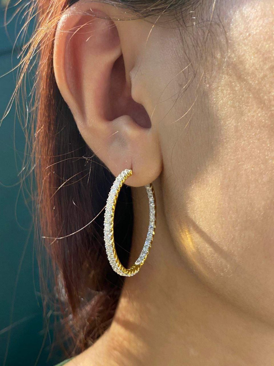 Diamond Hoop Earrings
