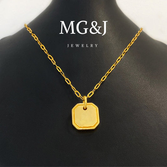 Octagon Gold Statement Pendant