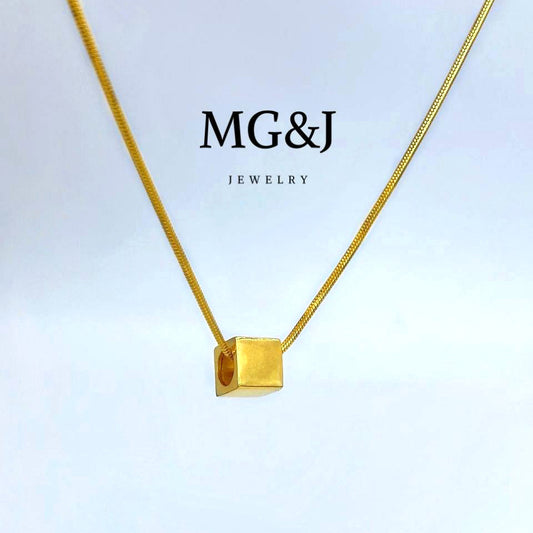 Golden Cube Pendant